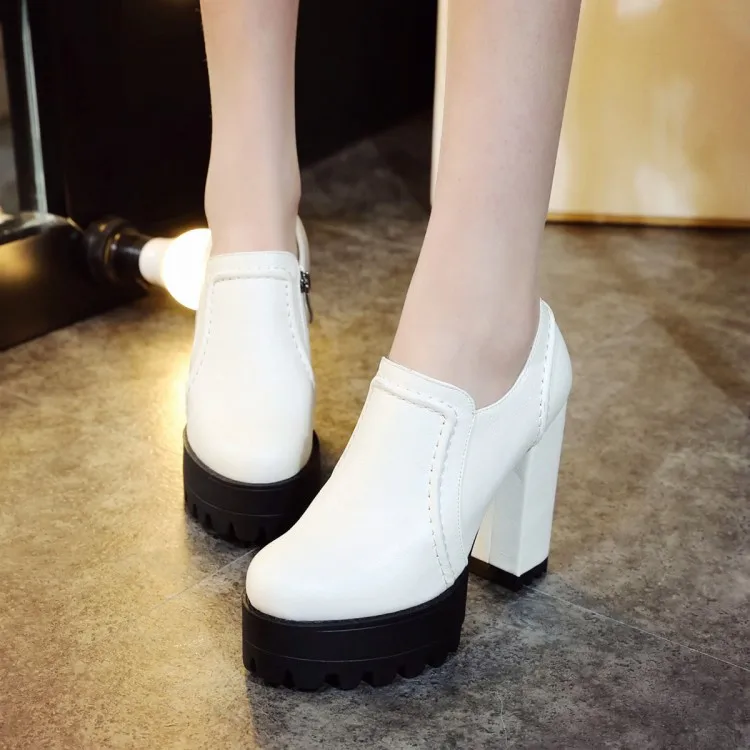 

Big Size 11 12 13 ladies high heels women shoes woman pumps Package the heel Package toes Round head Thick with Single shoes