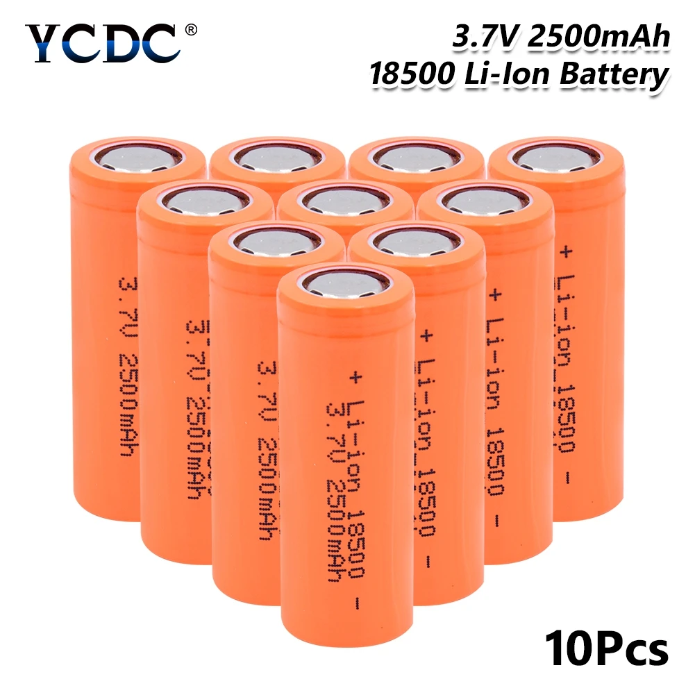 6/8/10 шт 3,7 V 18500 2500 mAh литий-ионный батареи длительный 18500 замена ячейки для резервного копирования Мощность e-велосипед Радиоуправляемый
