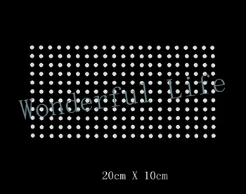 

Free shipping Iron On Rhinestone Bling Shirt Transfer many dots for clothing