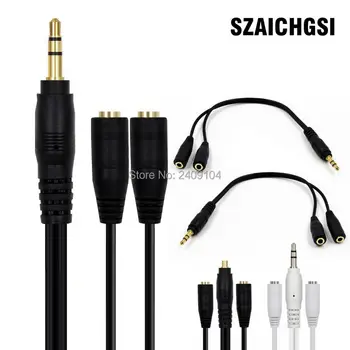 

SZAICHGSI Audio Conversion Cable 3.5mm Male To Female Headphone Jack Splitter Audio Adapter Cable wholesale 1000pcs/lot