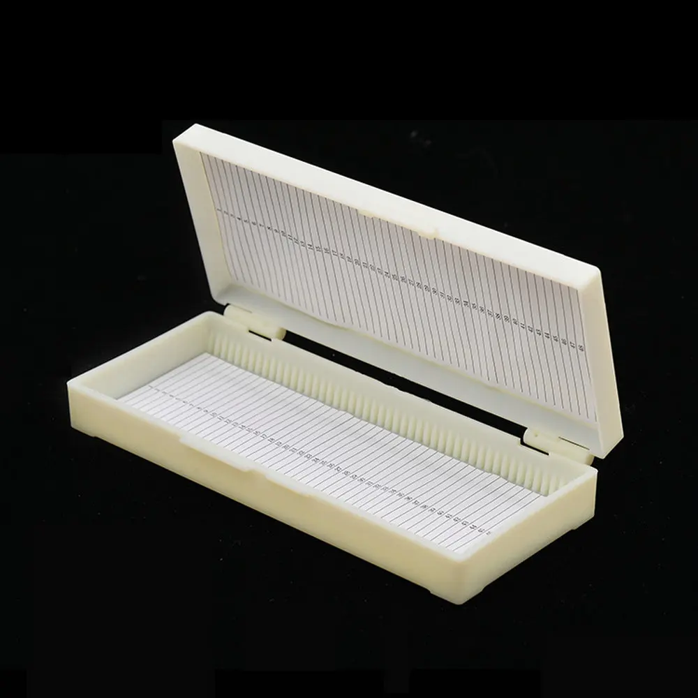 

50 Places Slide Mailer Microscope Glass Slides Box Glass Specimen Box