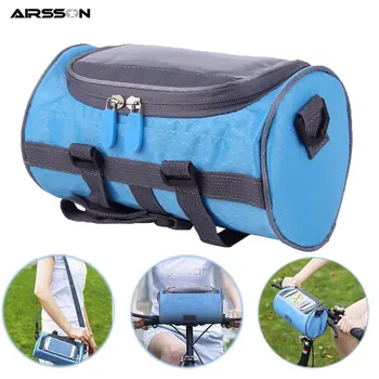 

Large Bicycle Bag Waterproof Bike Handlebar Front Tube Bag Touch Screen Pack Phone Pouch for Men Women Cycling Bike Accessories