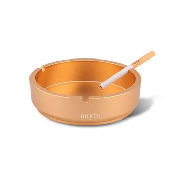 

New Listing Thicken Large Round Cigarette Ashtray Gold &Gray Color For Hotel Ash Tray Smoking Tool