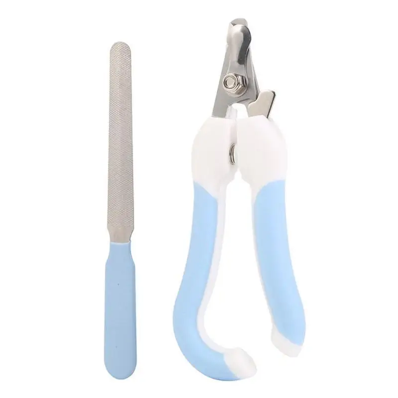 Blue M Уход за пальцами из нержавеющей стали собаки кошки кусачки для ногтей резак пилка для ногтей - Цвет: Blue M