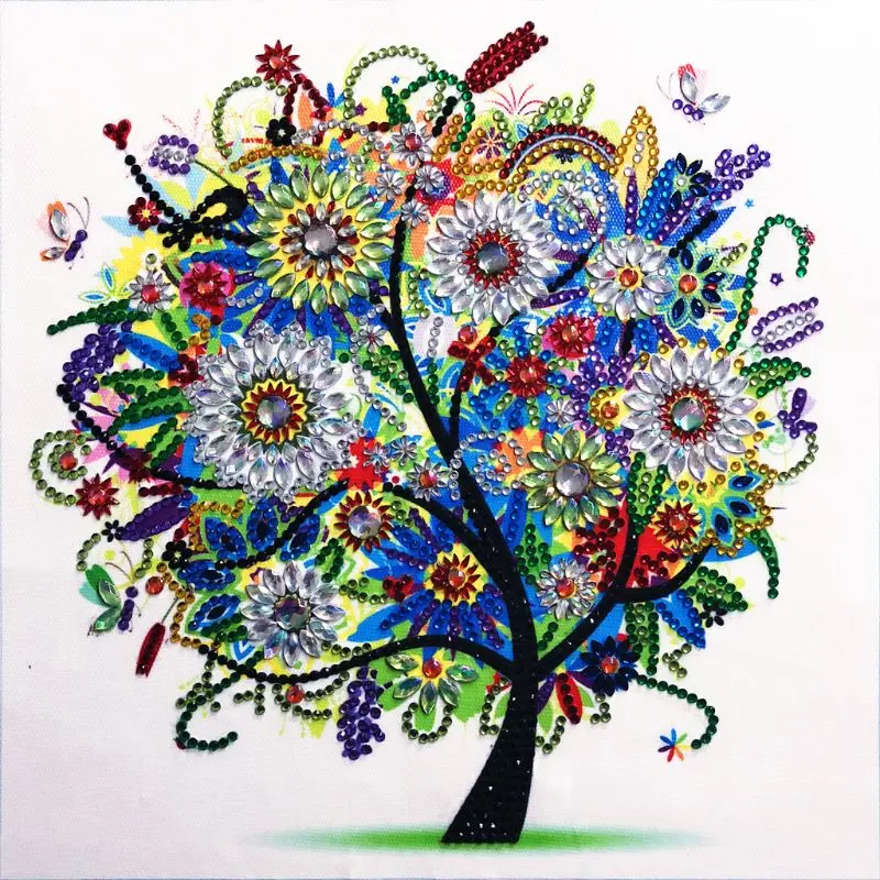 

Winter Colorful Tree 5D Special Shaped Diamond Painting Embroidery Needlework Rhinestone Crystal Cross Craft Stitch Kit DIY