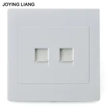 JOYING LIANG двойная интернет розетка Белая настенная ПК Панель компьютерная розетка