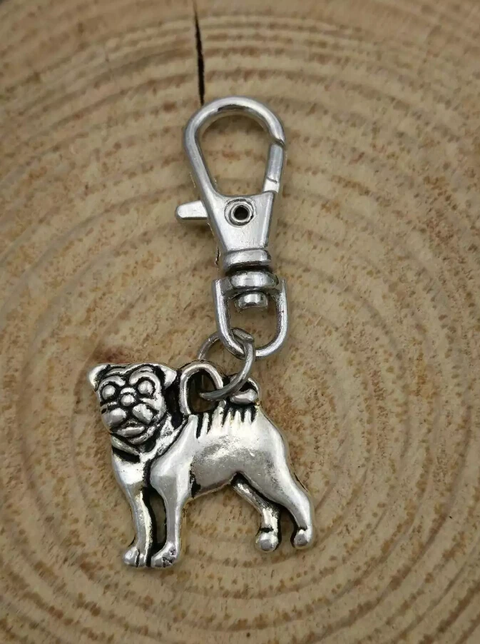 Ferocious dog Greyhound Dog Keychain Fashion jewelry Tibetan silver charm key chain ring