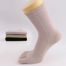 5 пар, качественные женские носки из мерсеризованного хлопка с пятью пальцами, Женские однотонные носки с пятью носками, весенне-летние носки BAC609