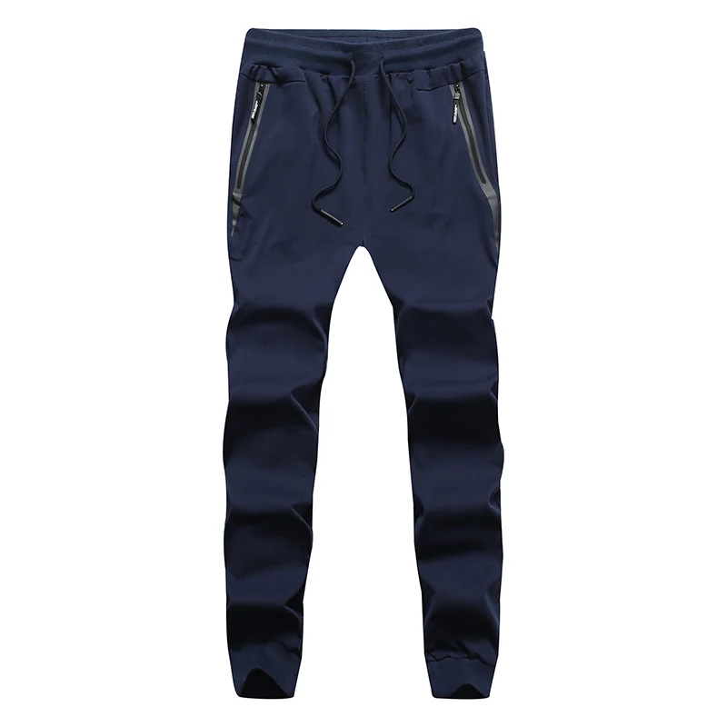 Новые мужские штаны, теплые леггинсы для мужчин, плотные бархатные штаны для зимы, спортивные штаны для бега, хлопковые облегающие повседневные брюки, большие размеры, C93J - Цвет: BLUE(THIN)