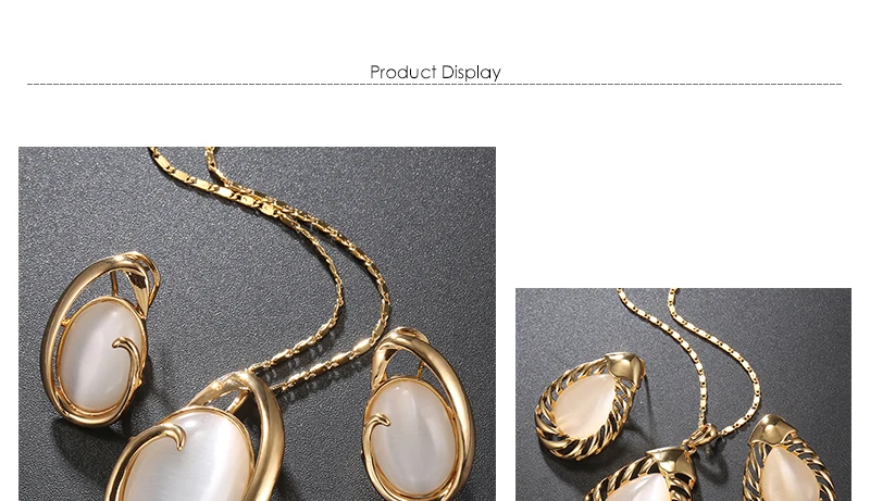 AYAYOO Dubai Jewelry Sets Bridesmaid Opal Jewelry Set For Women Wedding Jewellery Earrings Eritrean and Ethiopian Jewelry (1)