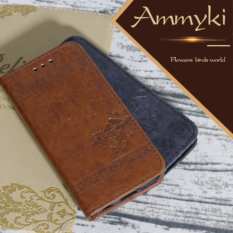

AMMYKI bloom season distinctive Extreme design flip leather quality Mobile phone back cover case 6.0'For oppo f5 case