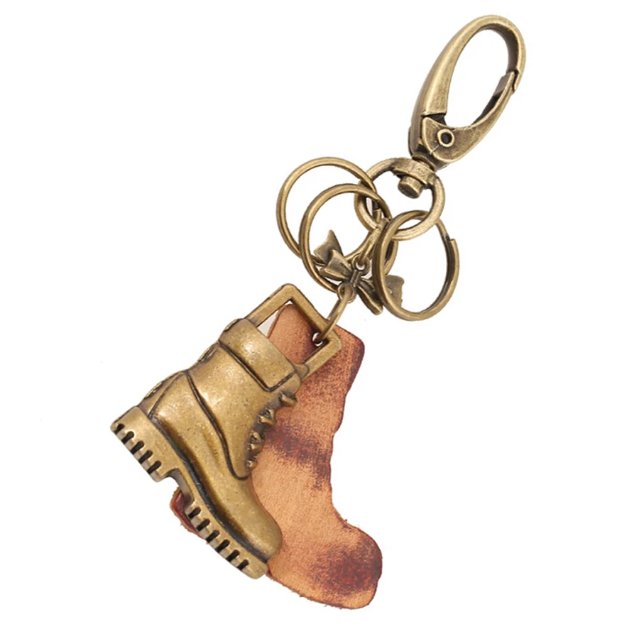 Novelty Boots Keychain Copper Alloy Car Key Chain Ring Holder Creative