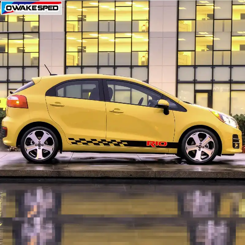Detail Feedback Questions About Racing Sport Stripes For Kia Rio Racing Sport Stripes For Kia Rio Hatchback Sedan Car Styling Door Side Skirt Decor Sticker Auto