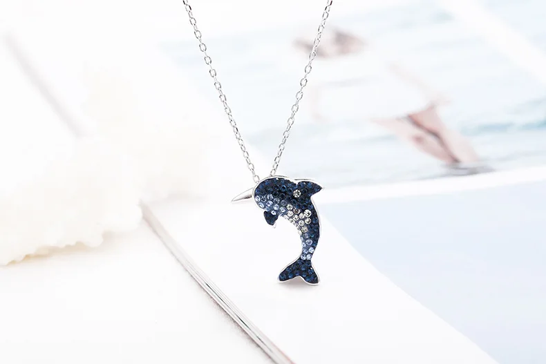 dolphin silver necklace for women11