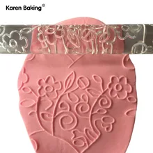 Абстрактные Волны текстурированная Тиснение прозрачный акриловый rolling Булавки украшения торта Инструменты-A258