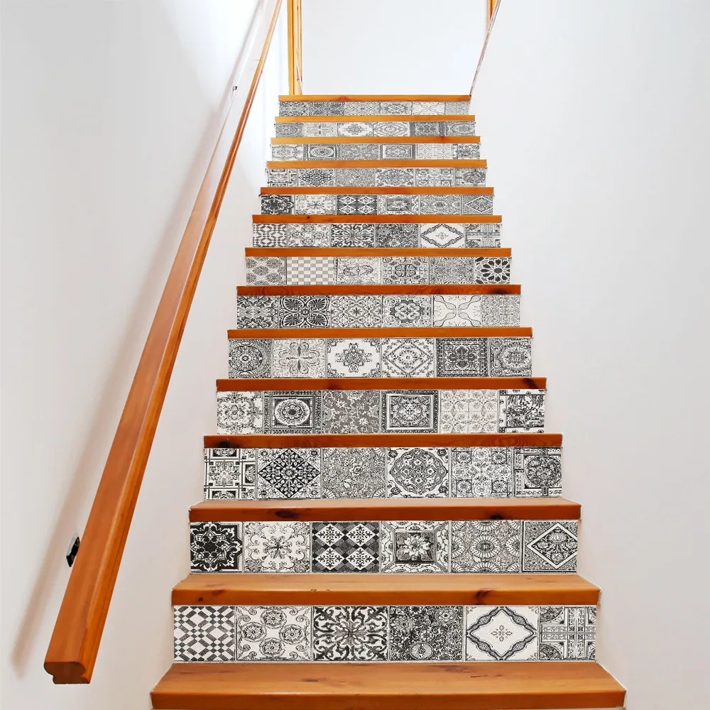 

Smiry 13Pcs/Set DIY 3D Stairway Stickers Waterfall Stairs Stickers Fall Floor Wall Decor Decals Sticker Living Room Decoration