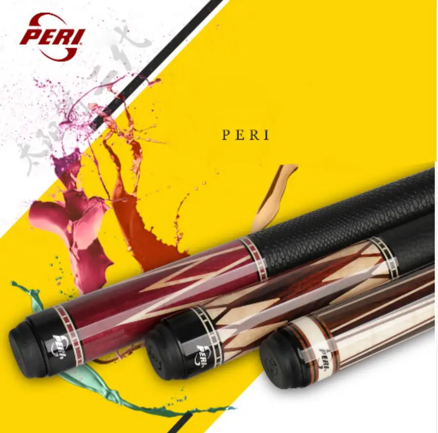 

PERI New 1/2 Handmade Pool Cue Stick Ergonomic Design Hardwood Canadian Maple Billiard Cue Kit 12.75mm Tip Pool Champions China