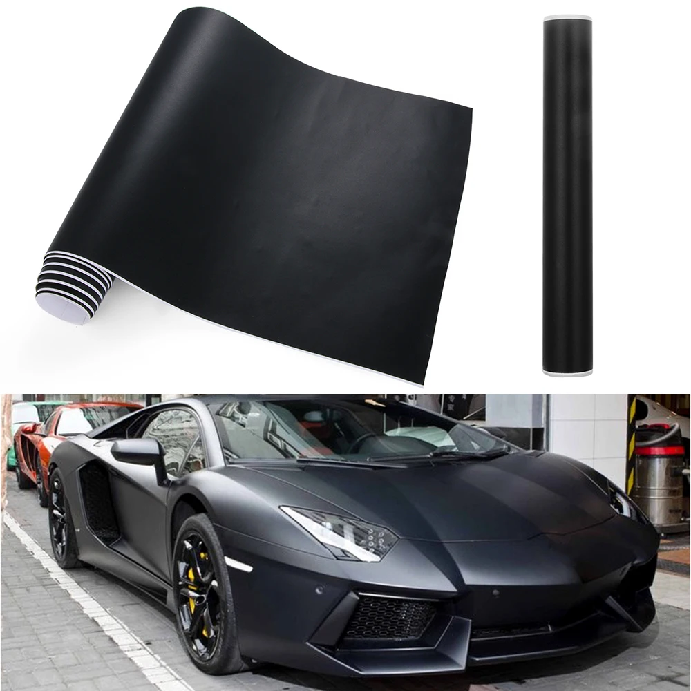 30cm x 152cm MatteA Premium Black/Purple Vinyl Film Wrap ...
