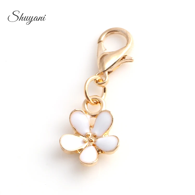20pcs-lot-Fashion-Floating-Locket-Charms-Gold-Plated-White-Flower-Charms-Pendant-for-Jewelry-Making-DIY