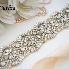 Ayicuthia Свадебные ремни с украшением в виде кристаллов 17 дюймов Стразы Вечеринка платья свадебные аксессуары невесты пояс свадебный пояс-кушак Y22