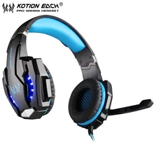 EACH G9000 USB 7.1 Surround Sound Version Gaming Headphone Headset Noise Isolation headband with Micr LED Light retail package