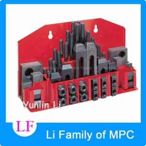 Набор зажимных инструментов, комплект из 58 шт., зажимы для фрезерного сверлильного станка M12, 14 мм S45C, прочные стальные ступенчатые блоки - изображение