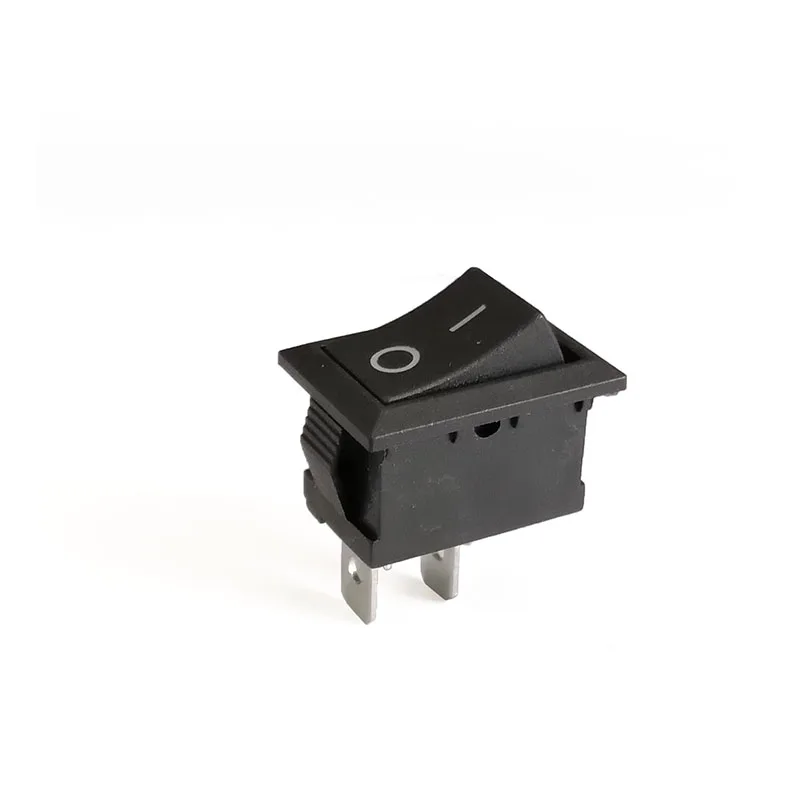 10 pcs/lot KCD1 2 Pin 250V 3A SPST Black Boat Switch 21*15/15*10 Snap-in ON OFF Rocker Position Switch KCD11