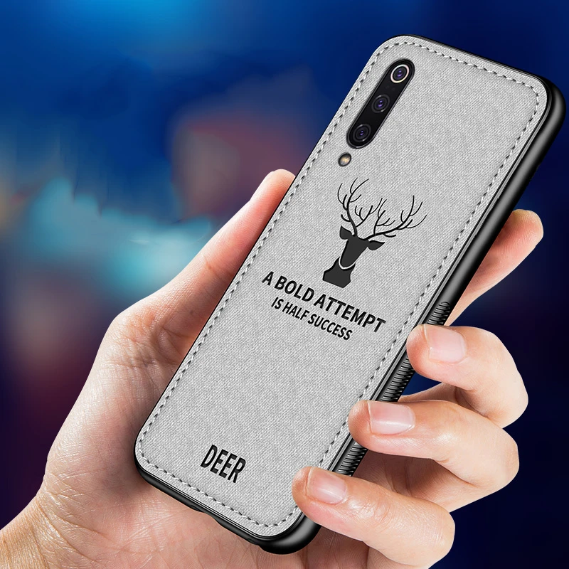 Тканевый чехол для Xiaomi Mi CC9 Классическая тканевая матовая кожа мягкая жесткая