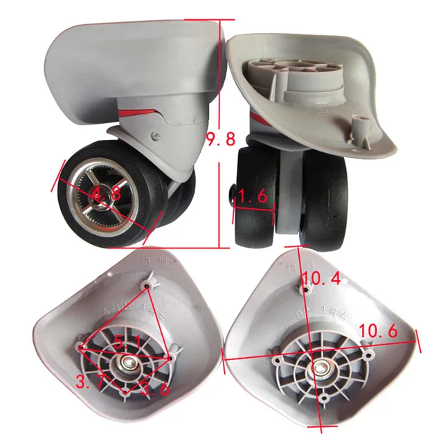 Buy 1 Pair Repair Rubber Wheels 360 Degree Luggage