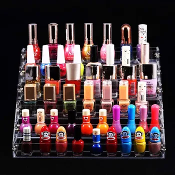 

Acrylic Nail Polish Rack Multifunction Stand Display Cosmetic Clean Tool Wash Makeup Brush Holder
