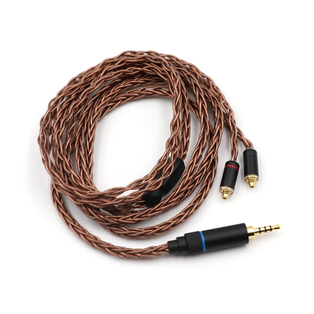 Linsoul HC 08 HiFi OCC 8 жильный 19 плетеный кабель для наушников аудиофилов IEM Earbud 3 5 мм/2 мм