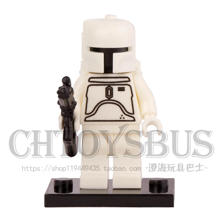 Koop SingleSale STER OORLOG Episode Premiejager Wit Boba Fett SW275 minifig PG189 Bouwstenen Kids Leren Kerstcadeau Speelgoed