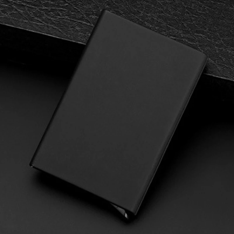 Новый бренд черного качества держатель для кредитных карт водонепроницаемый наличные деньги компактный чехол алюминиевый деловой