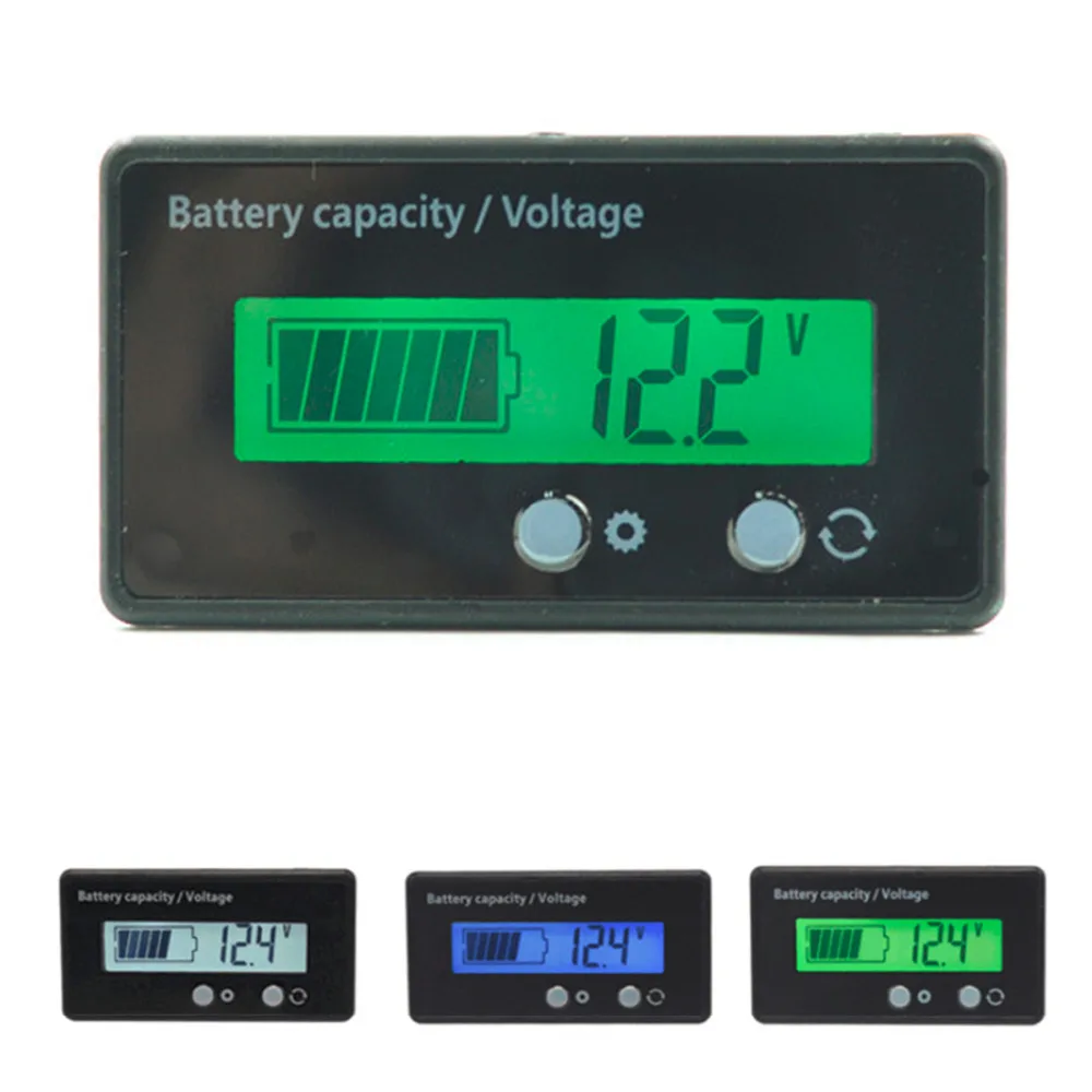 

12V 24V 36V 48V LCD Acid Lead Lithium Battery Capacity Indicator Voltage Tester Digital Voltmeter Electronic Tools Random Color