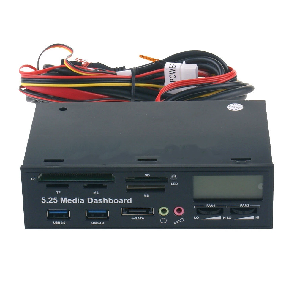 

5.25 inch optical drive multi-function chassis front panel USB3.0 HUB card reader audio ESATA