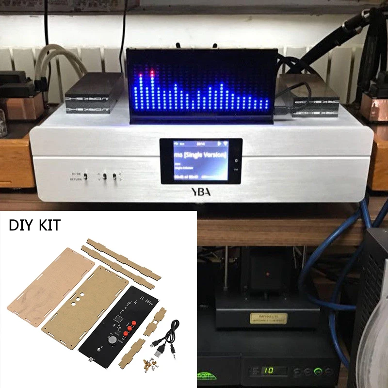 

HLZS-DIY KIT AS1424 digital Level Meter Audio LED Display Flashing Spectrum Analyzer