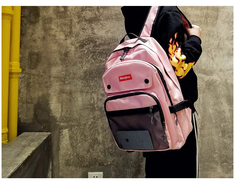 2017 Women Backpacks For Teenage Girls Youth Trend Schoolbag Student Bag Menghuo BRAND Nylon Waterproof Laptop Backpack Mochilas (25)