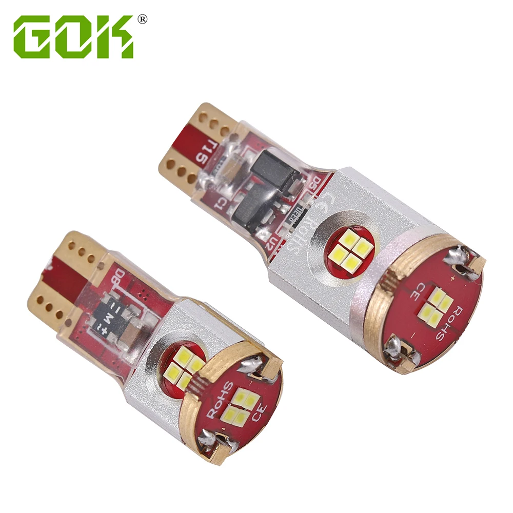 Светодиодный фонарь заднего хода T15 W16W 2 шт. 920 921 912 Canbus 12 SMD CSP CHIP высокий светильник