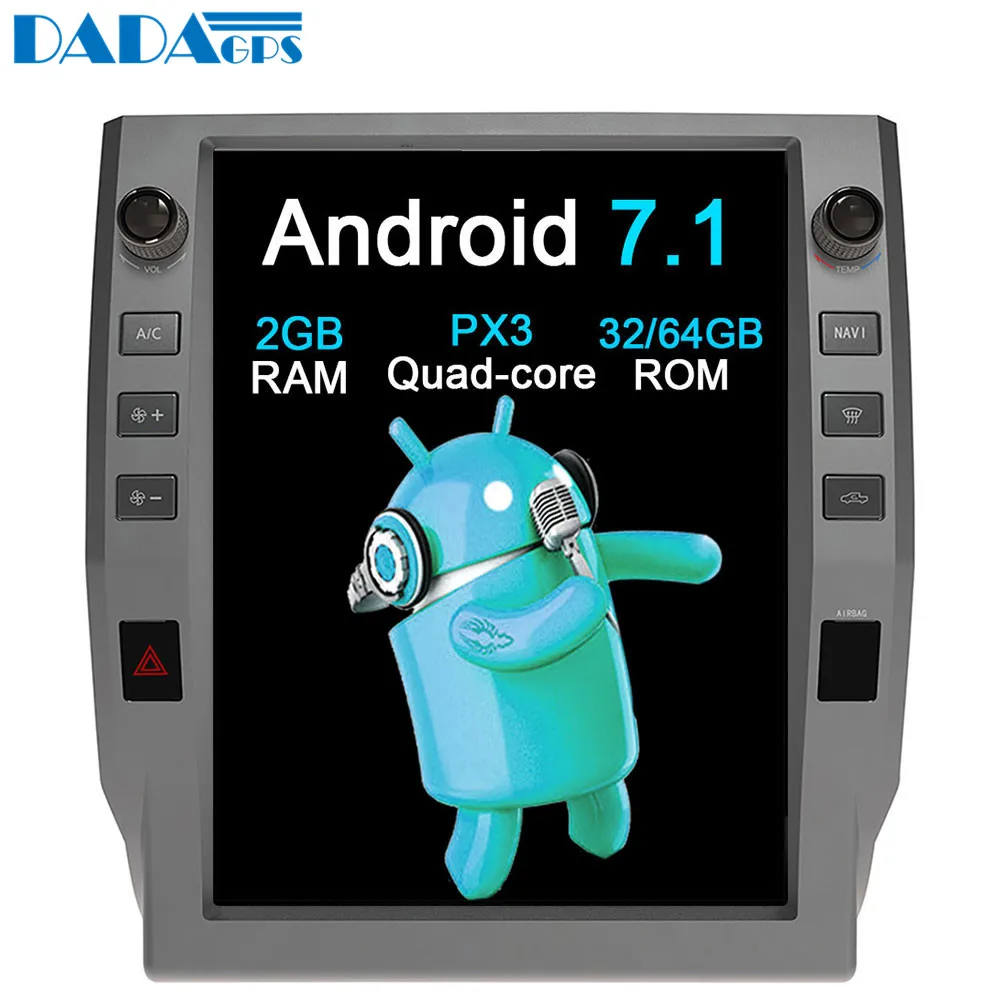 

12.1"Tesla Style Android Car Radio Player For Toyota Tundra 2014 2015 2016 2017 Stereo Multimedia GPS Map Navigation Head unit