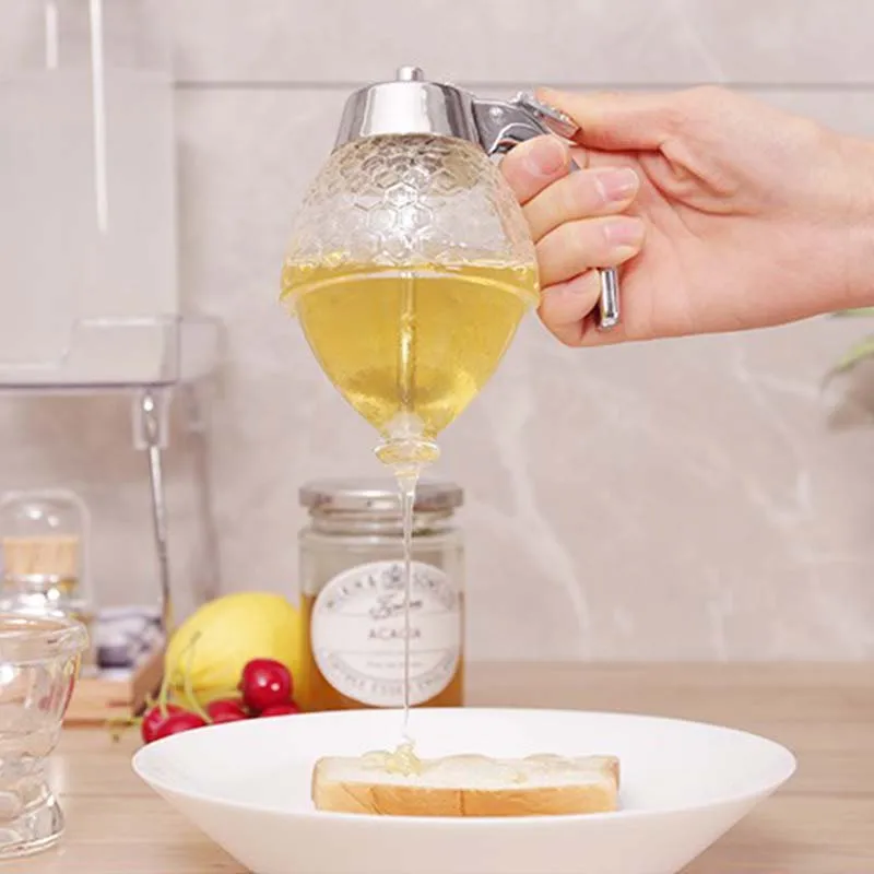 YOMDID Honey Squeeze Bottle Juice Syrup Cup Drip Dispenser Practical Honey Jar Container Juice Bee Drip Dispenser Storage Kettle