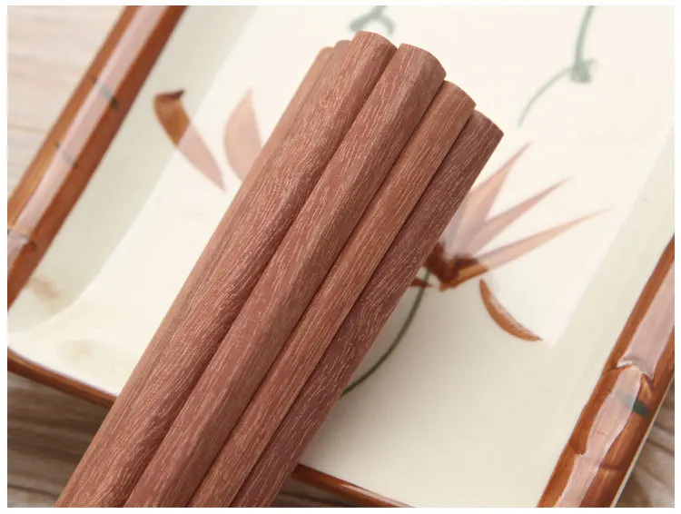 10 пара/лот японские натуральные деревянные бамбуковые палочки для еды здоровье без лака восковая посуда столовая посуда Хаши суши китайский MF 006