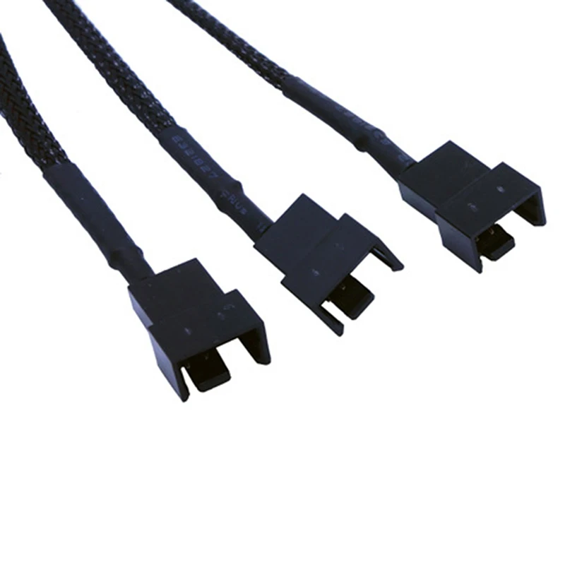 27 см черный Molex в 3 направления 3Pin/4Pin вентилятор адаптер для компьютера чехол