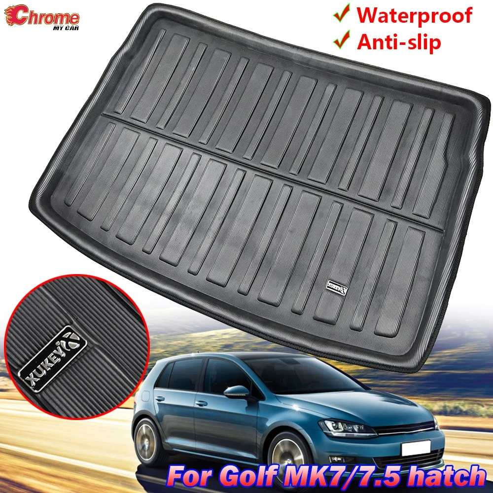 

For Volkswagen Golf Mk7 Hatchback 2018 2017 2016 2015 2014 2013 Boot Mat Rear Trunk Liner Cargo Floor Carpet Car Styling