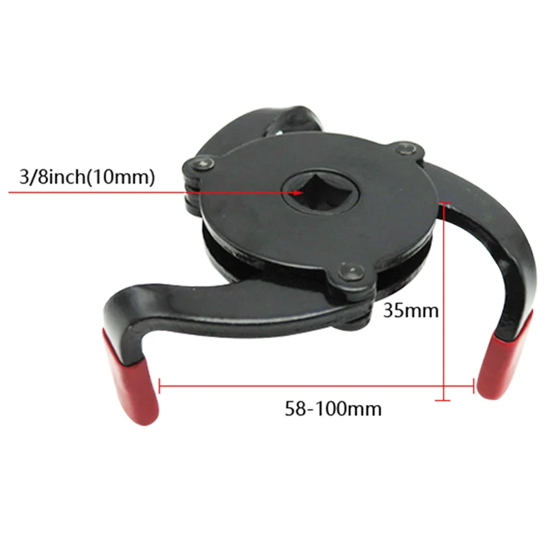 Skup Klucz do filtra oleju narzędzie z 3 szczękami narzędzie do usuwania filtra oleju dla samochodów narzędzie do usuwania filtra oleju 3 8 cala interfejs specjalne narzędzia