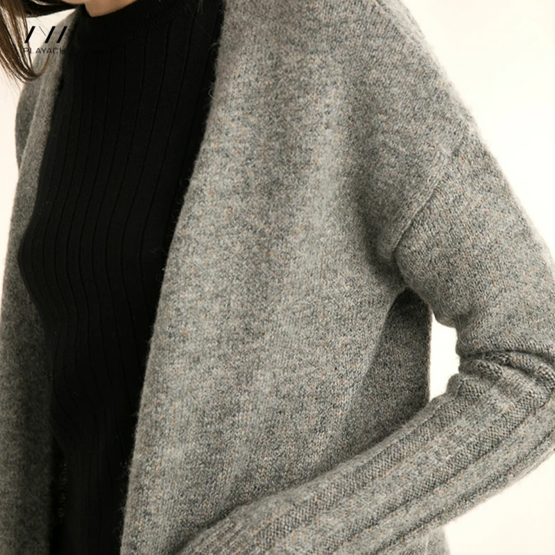Brief Wool Cardigan Women Sweater 2018 Solid Double Pocket Cotton Cardigan Casual Loose Top Open Stitich Warm Thick Long Sweater Brief Wool Cardigan Women Sweater 2018 Solid Double Pocket Cotton Cardigan Casual Loose Top Open Stitich Warm Thick Long Sweater