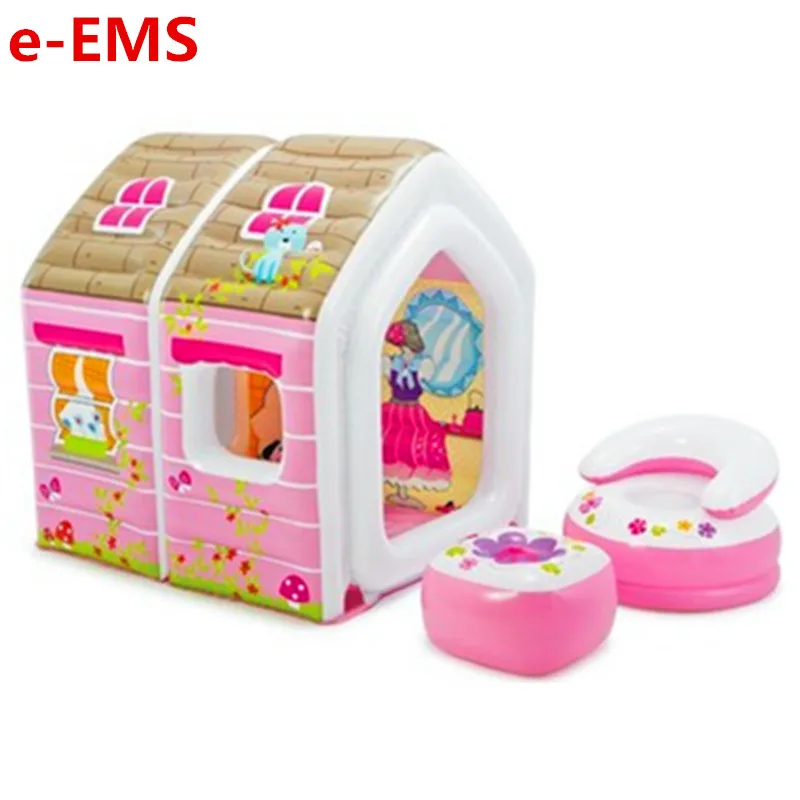 

Male Girl Play House Toy Children Tent Cartoon Princess House Inflatable Indoor Game Room Sea Ball Pool G2014