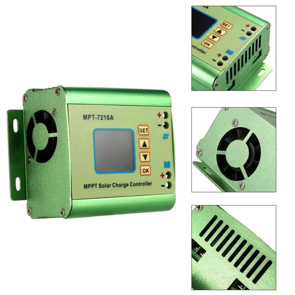 

New MPT-7210A MPPT Solar Panel Battery Regulator Charge Controller with LCD Display for 24/36/48/60/72V Battery