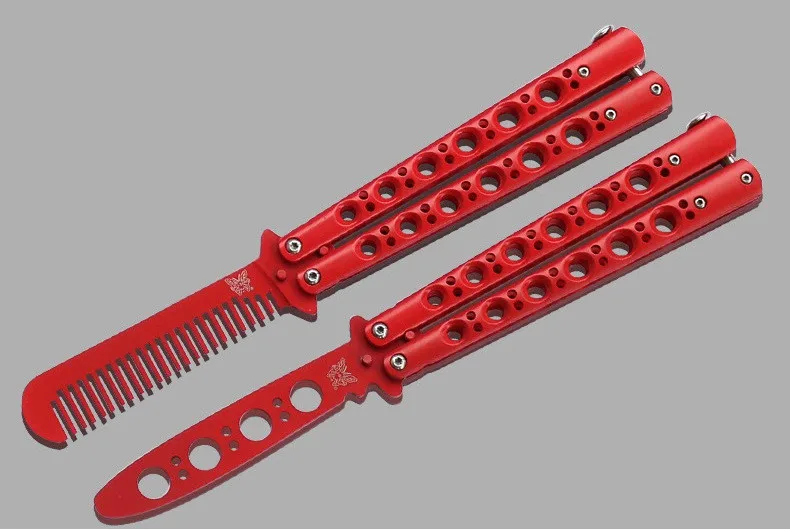 Отсутствие острых Красный ограниченной бабочка Ножи Karambit Ножи для шашлыков Практика Обучение нержавеющей Ножи для шашлыков кемпинг