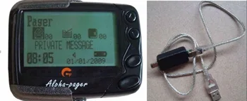 

USB port promgramming cable+Alphanumberic pager/receiver for pocsag paging system, text message pocsag pager, alpha pager