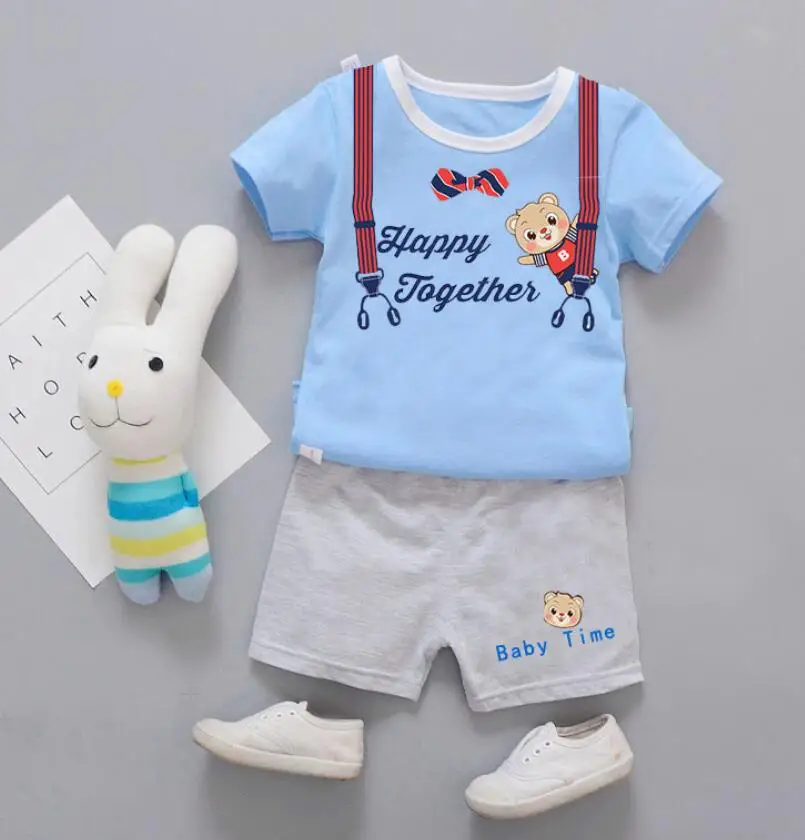 Новинка 2018 года летний модный комплект одежды для мальчиков одежда маленьких